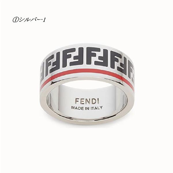 19AW新作【FENDI】2色展開 ユニークな バンド シルバーリング 9100710